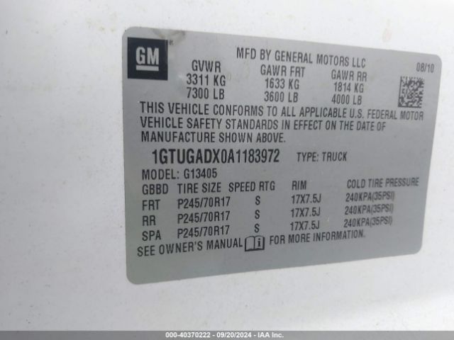 2010 GMC SAVANA 1500 1GTUGADX0A1183972 Photo 8
