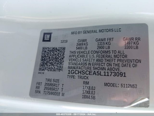 1GCHSCEA5L1173091 Chevrolet Colorado 2wd  Long Box Lt