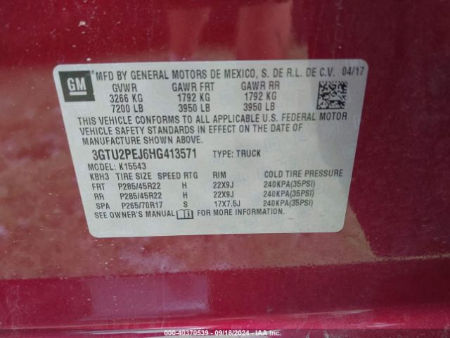 3GTU2PEJ6HG413571 GMC Sierra 1500 Denali
