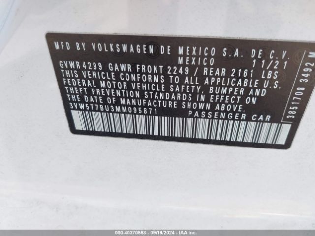 3VW5T7BU3MM095871 Volkswagen Jetta Gli 2.0t Autobahn/2.0t S