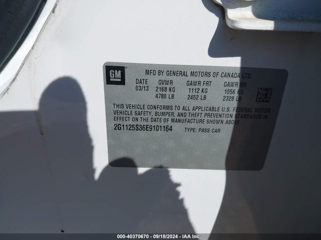 Chevrolet Impala 2lt 2014 2G1125S36E9101164 Image 9