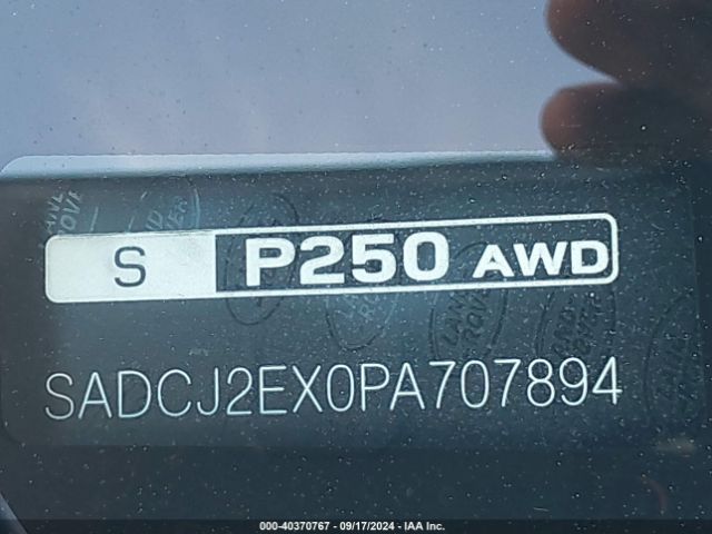 SADCJ2EX0PA707894 Jaguar F-pace S P250 Awd Automatic
