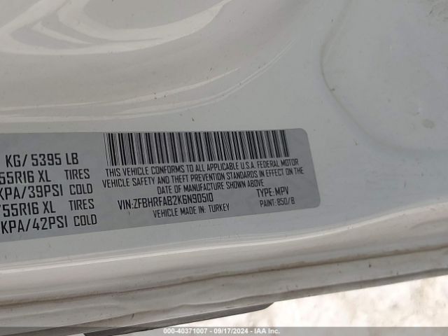 ZFBHRFAB2K6N90510 RAM Promaster City Tradesman