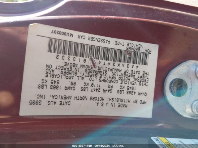 2006 MITSUBISHI ECLIPSE 4A3AK34T46E013332 Photo 8