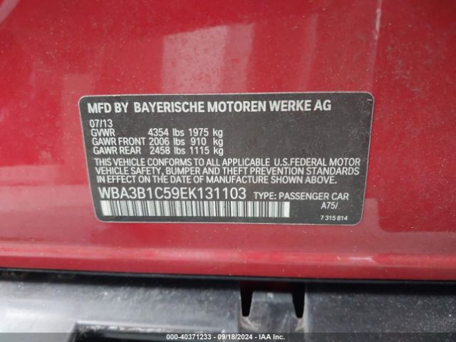 WBA3B1C59EK131103 BMW 320i