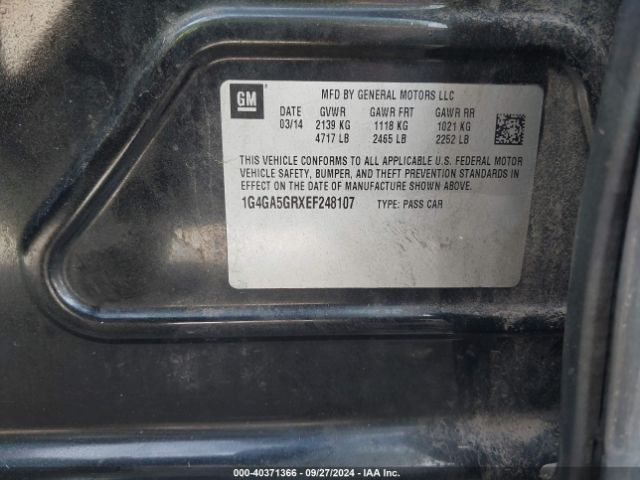 1G4GA5GRXEF248107 Buick Lacrosse