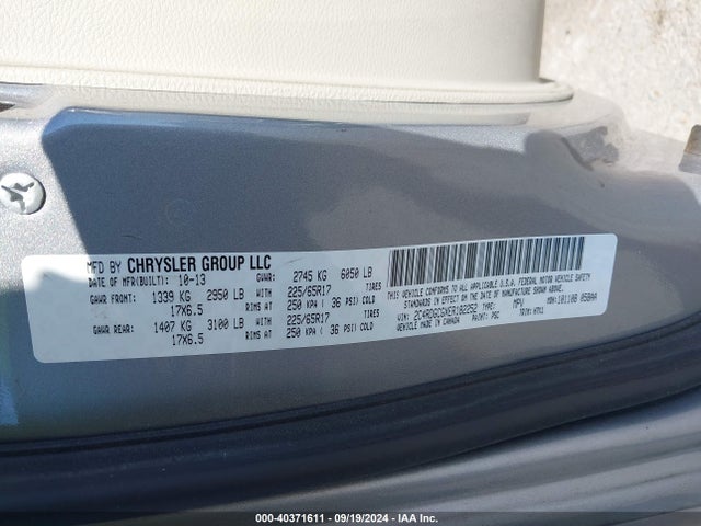 Dodge Grand Caravan Sxt 2014 2C4RDGCGXER182252 Image 9