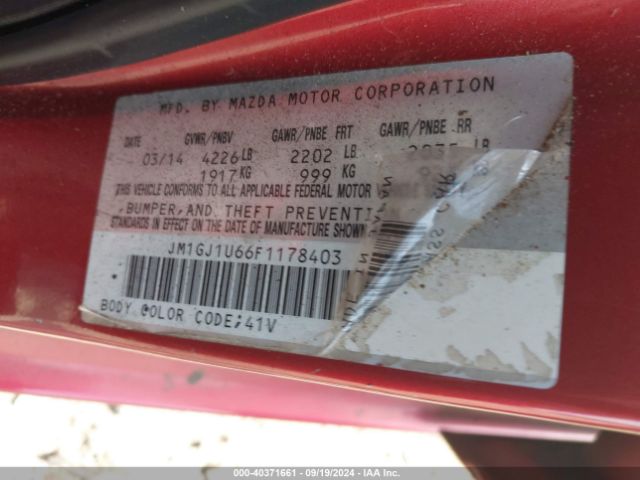 JM1GJ1U66F1178403 Mazda Mazda6 I Sport