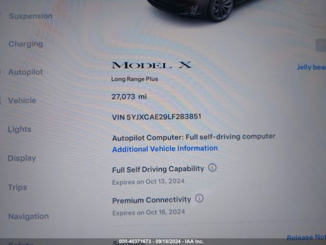5YJXCAE29LF283851 Tesla Model X Long Range Dual Motor All-wheel Drive/long Range Plus Dual Motor All-wheel Drive