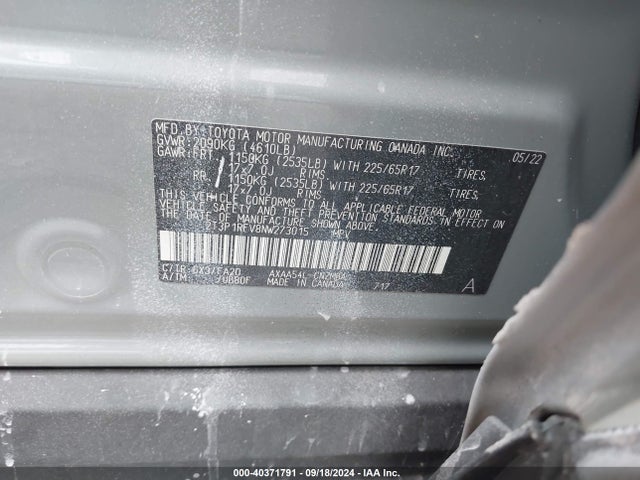 Toyota Rav4 Xle 2022 2T3P1RFV8NW273015 Image 9