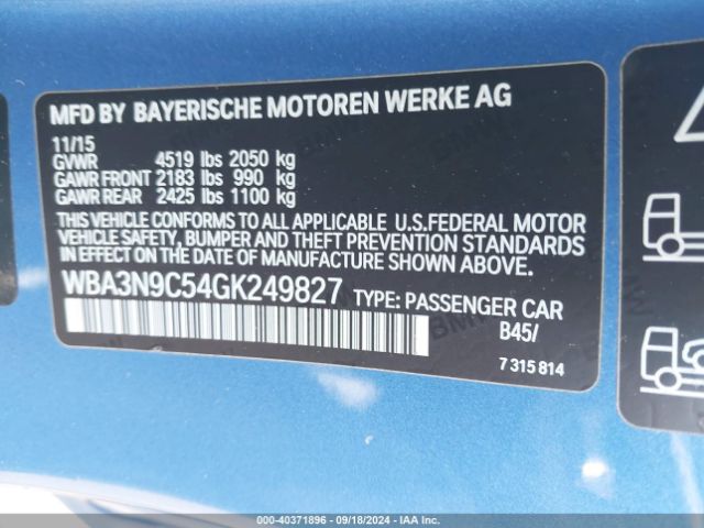 WBA3N9C54GK249827 BMW 428i Xdrive