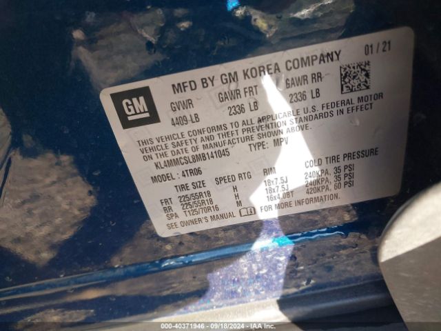 KL4MMCSL8MB141045 Buick Encore Gx Awd Preferred