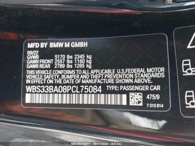 WBS33BA08PCL75084 BMW M4 Competition Xdrive