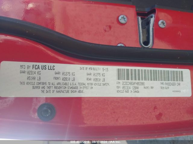 2C3CCABG0FH853981 Chrysler 300 300s