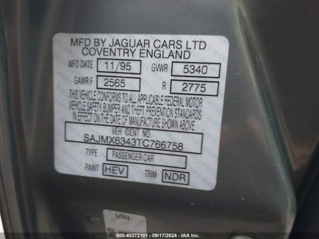 1996 JAGUAR XJ12 SAJMX6343TC766758 Photo 8