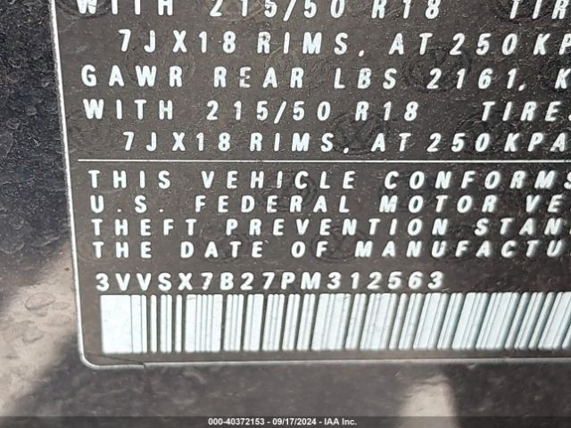 3VVSX7B27PM312563 Volkswagen Taos 1.5t Se