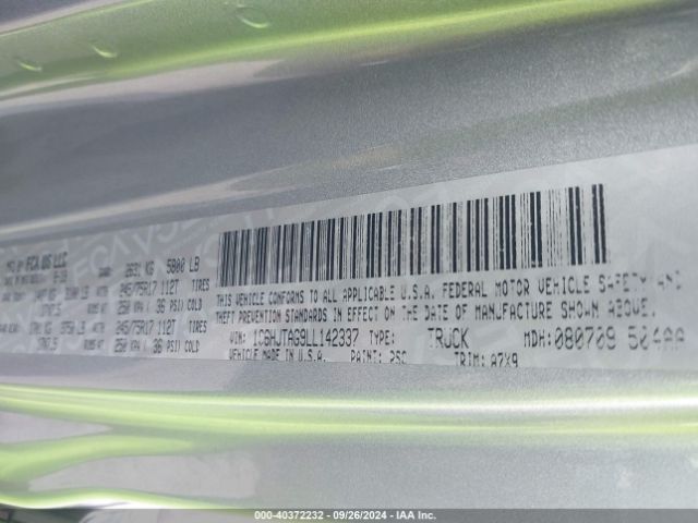1C6HJTAG9LL142337 Jeep Gladiator Sport S 4x4