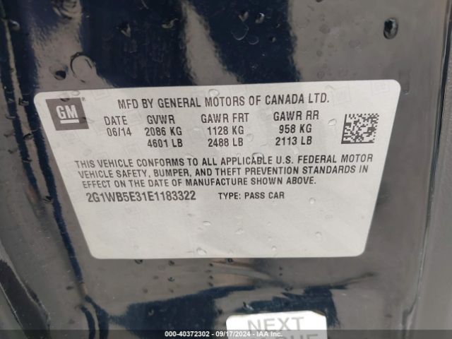 2G1WB5E31E1183322 Chevrolet Impala Limited Lt