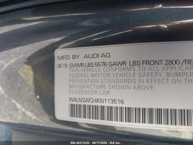 Audi A7 55 Premium 2019 WAUV2AF24KN113516 Image 9