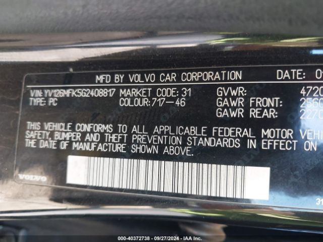 YV126MFK5G2408817 Volvo S60 T5 Drive-e Premier