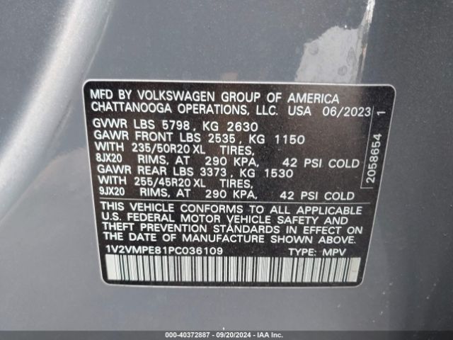 1V2VMPE81PC036109 Volkswagen Id.4 Pro/pro S