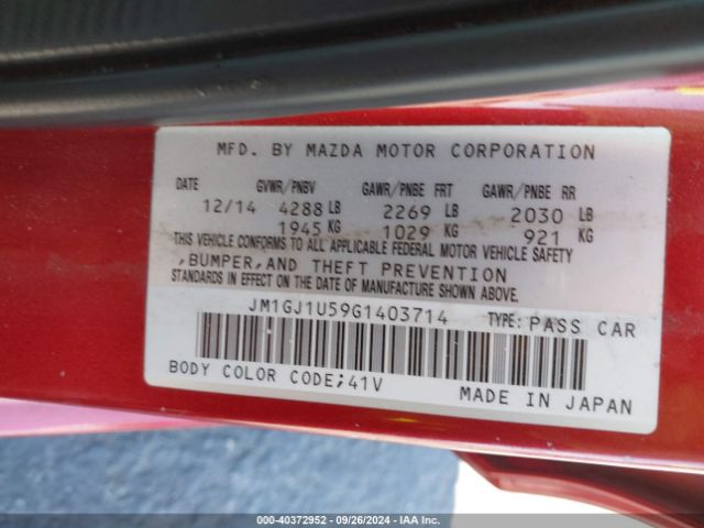 JM1GJ1U59G1403714 Mazda Mazda6 I Sport