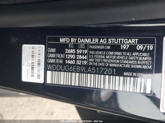 WDDUG6EB9LA517201 Mercedes-Benz S 450 4matic