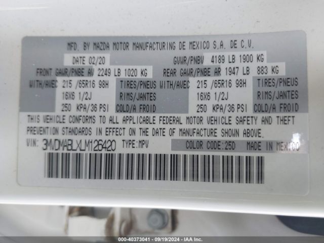3MVDMABLXLM126420 Mazda CX-30