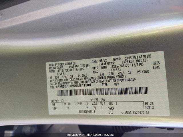 Ford Bronco Wildtrak 2022 1FMEE5DP5NLB41580 Image 9