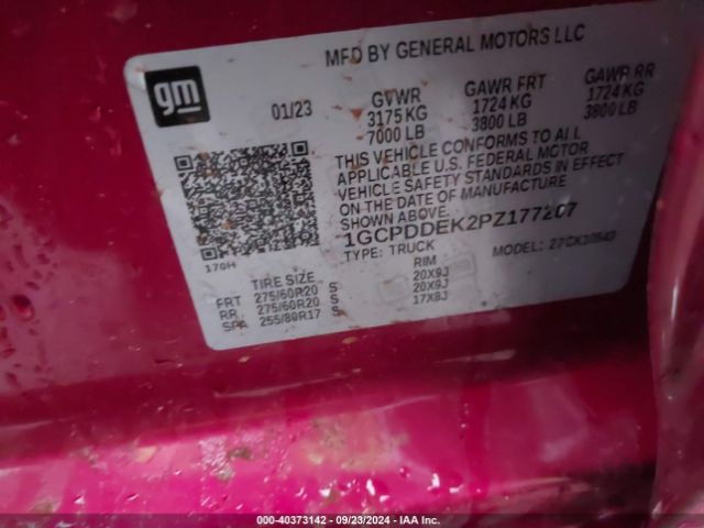 1GCPDDEK2PZ177207 Chevrolet Silverado 1500 4wd  Standard Bed Lt