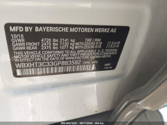 WBXHT3C33GP883582 BMW X1 Xdrive28i