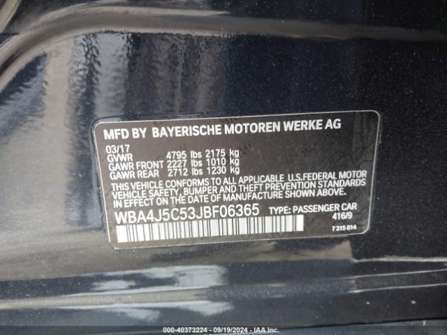 WBA4J5C53JBF06365 BMW 440i Gran Coupe