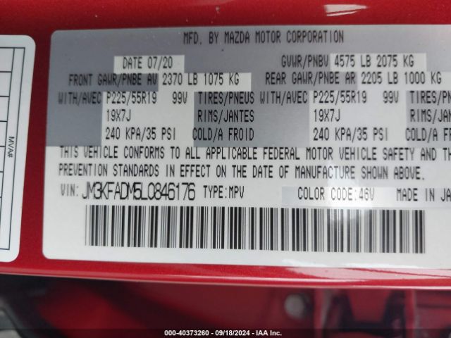 JM3KFADM5L0846176 Mazda Cx-5 Grand Touring