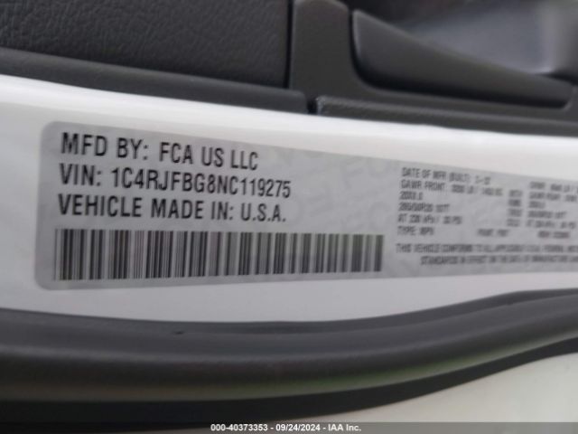 2022 JEEP GRAND CHEROKEE WK 1C4RJFBG8NC119275 Photo 8