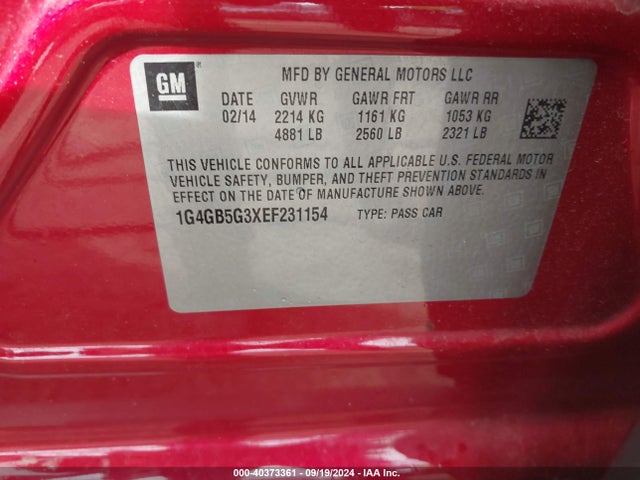 1G4GB5G3XEF231154 Buick Lacrosse Leather Group