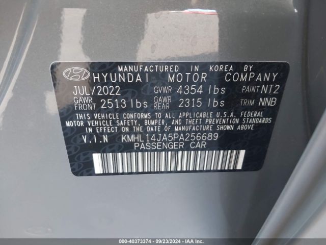KMHL14JA5PA256689 Hyundai SONATA SEL