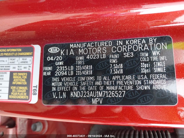 KIA Soul X-line 2021 KNDJ23AU1M7126527 Image 9