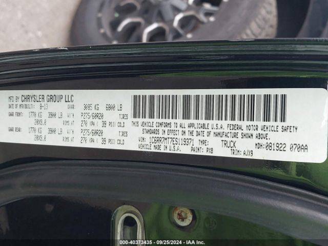 1C6RR7MT7ES119371 RAM 1500 Sport