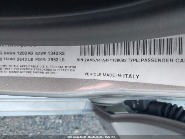 ZAM57RTA4F1138083 Maserati Ghibli S Q4