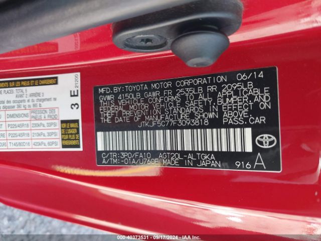 JTKJF5C77F3093818 Scion TC