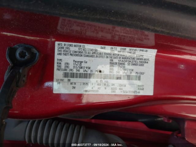 1FADP3K27EL180084 Ford FOCUS SE