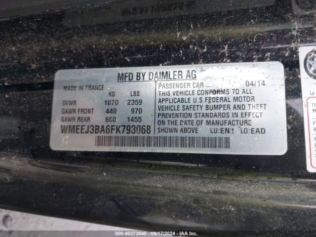 WMEEJ3BA6FK793068 Smart Fortwo Passion/pure