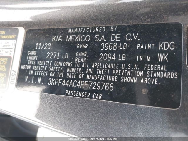 3KPF44AC4RE729766 KIA FORTE GT
