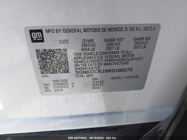 Chevrolet Blazer Ev Eawd Rs 2024 3GNKDCRJXRS186573 Image 9