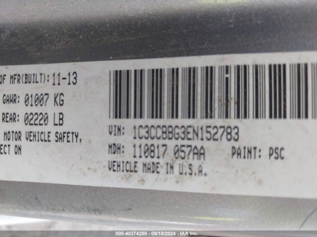 1C3CCBBG3EN152783 Chrysler 200 Touring