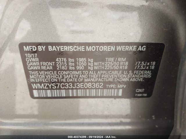 WMZYS7C33J3E08362 Mini Countryman Cooper