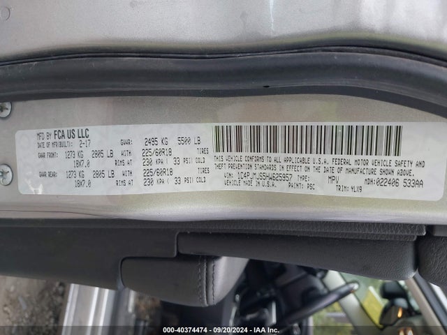 1C4PJMJS5HW625957 Jeep Cherokee Overland 4x4