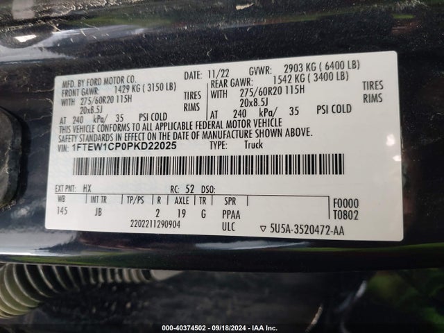 Ford F-150 Xl 2023 1FTEW1CP0PKD22025 Image 9