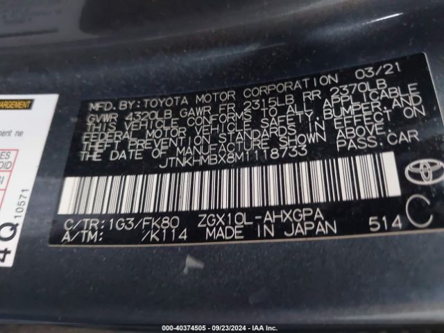 JTNKHMBX8M1118733 Toyota C-HR XLE
