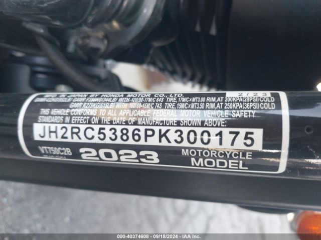 2023 HONDA VT750 JH2RC5386PK300175 Photo 9